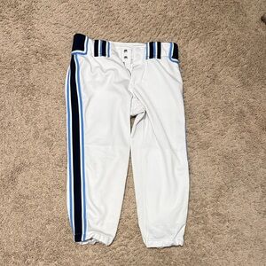 Women’s White and Navy Softball Pants